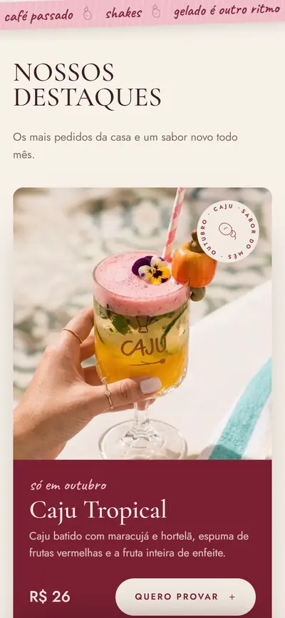 Destaques no celular