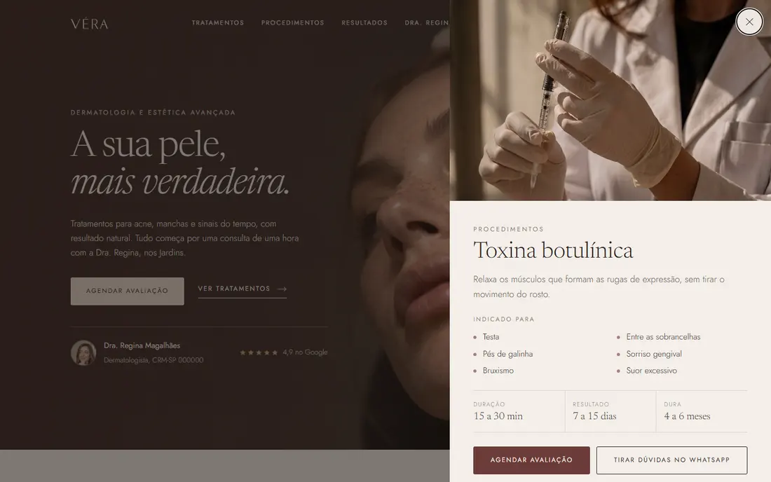Detalhes: Cada tratamento numa janela